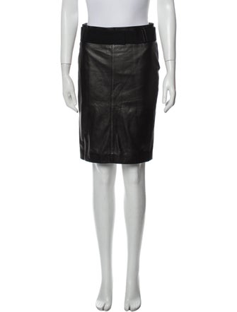 Gucci Leather Knee-Length Skirt