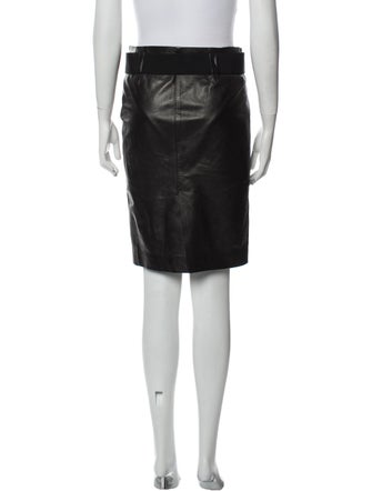 Gucci Leather Knee-Length Skirt