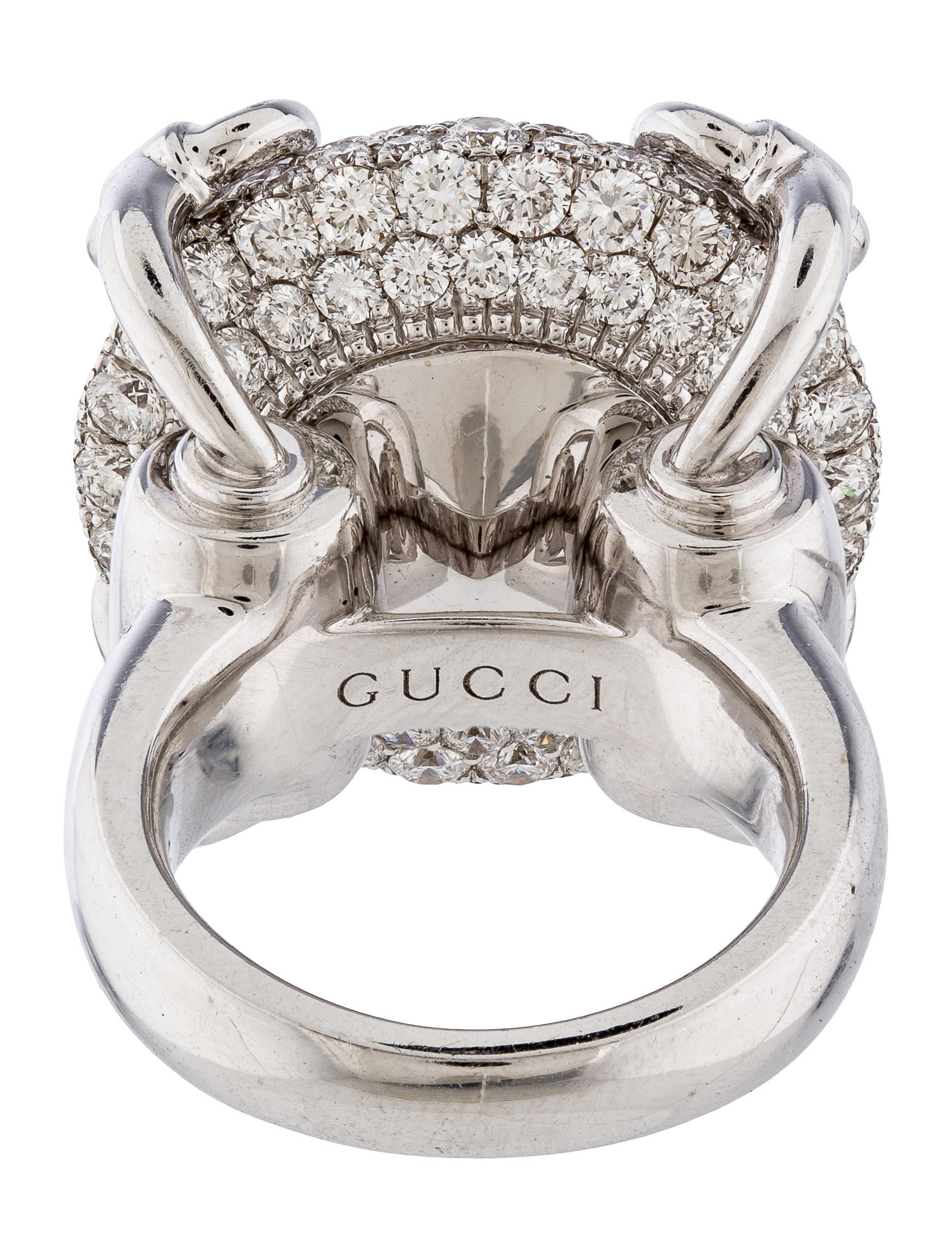 Gucci Pavé Horsebit Ring Rings GUC110944 The RealReal