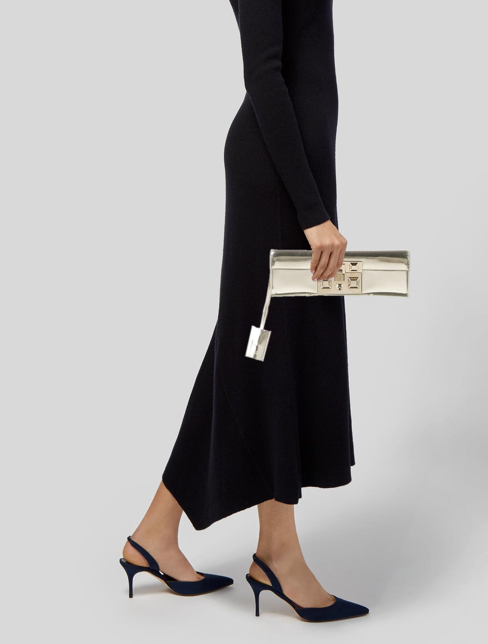 Gucci Patent Leather Mirror Clutch - image 2