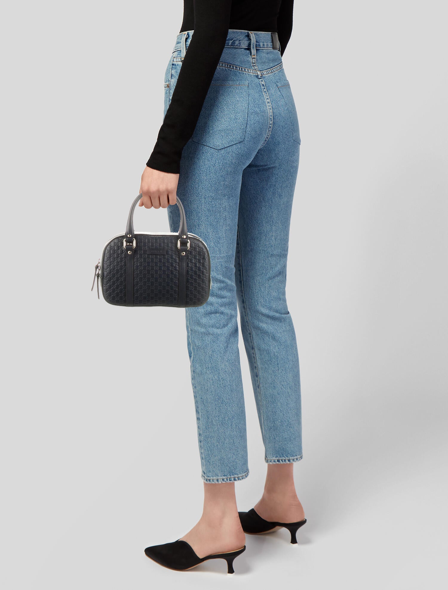 Gucci Small Microguccissima Bree Crossbody Bag Blue Crossbody Bags