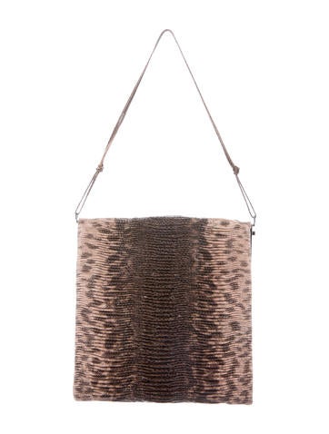 Gucci Ruched Snakeskin Evening Bag