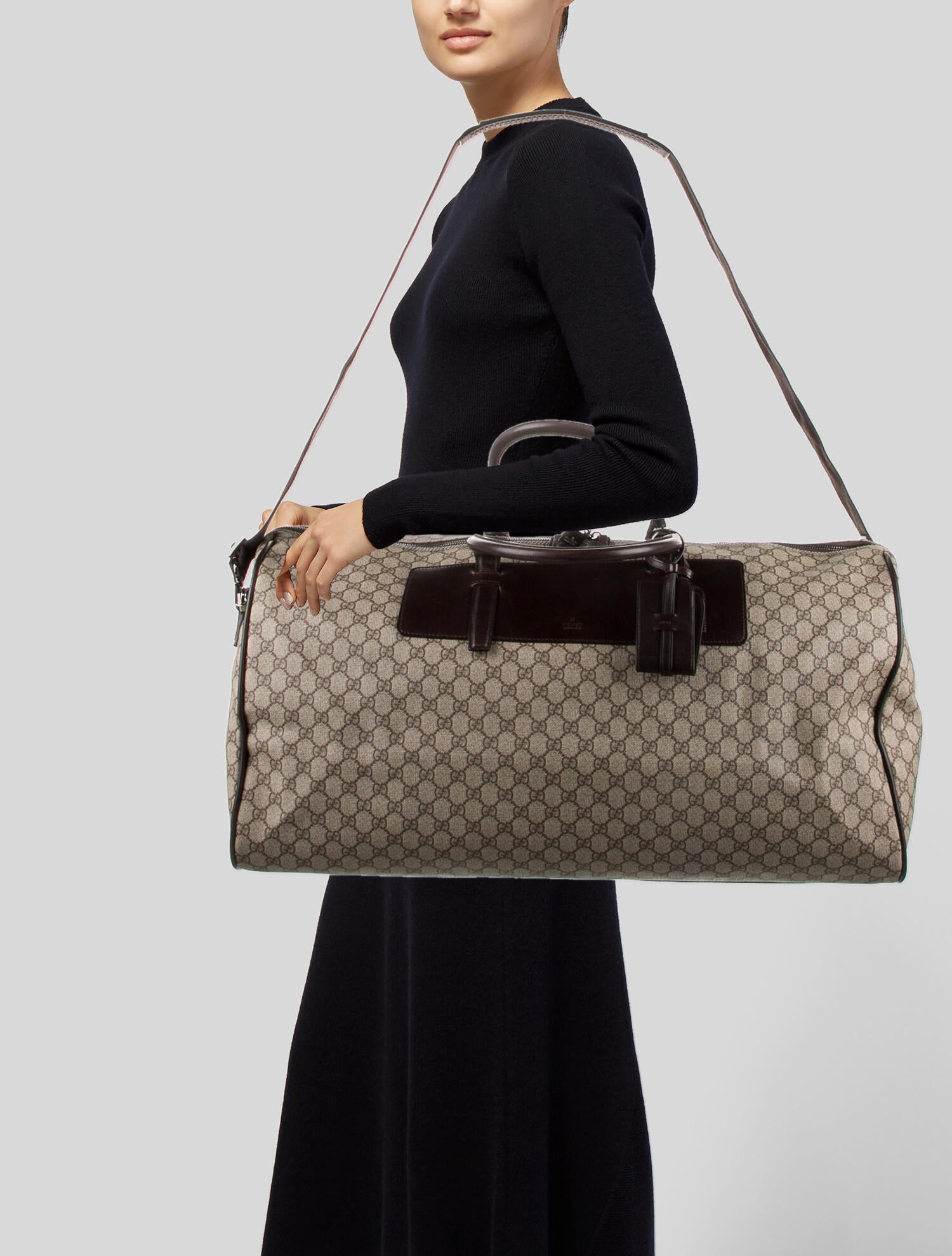 Gucci GG Supreme Carry On Duffle Bag Metallic Luggage and Travel, Handbags GUC1111905 The