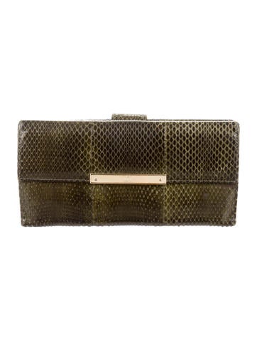 Gucci Snakeskin Continental Wallet