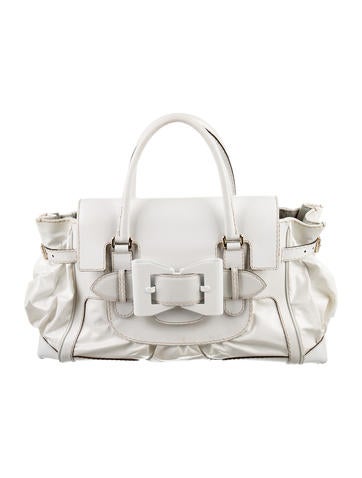 Gucci Patent Leather Trimmed Queen Tote