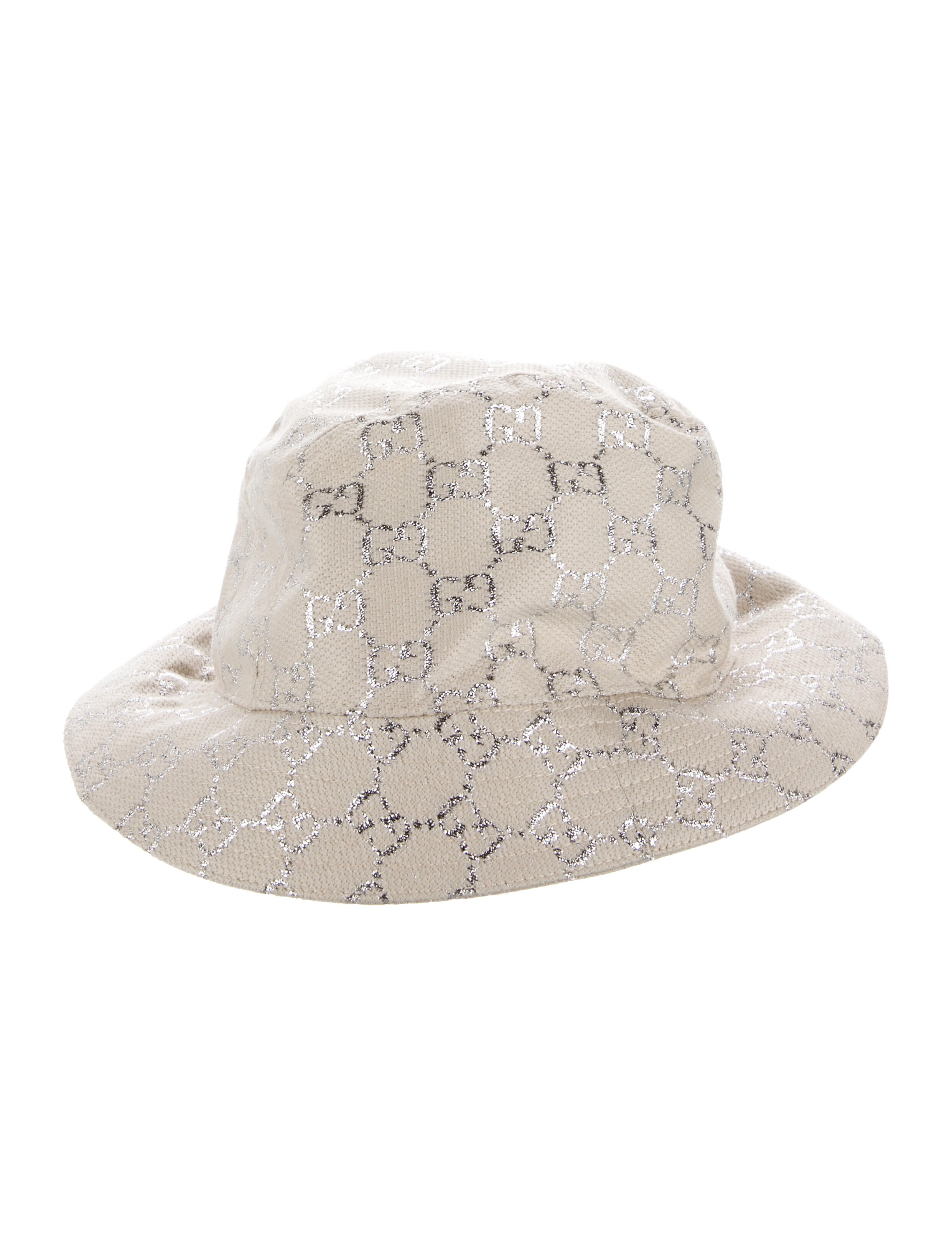 Gucci GG lamé bucket hat Neutrals Hats, Accessories GUC1118850