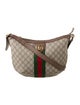 Gucci GG Supreme Monogram Web Small Ophidia Half Moon Hobo