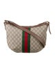 Gucci GG Supreme Monogram Web Small Ophidia Half Moon Hobo