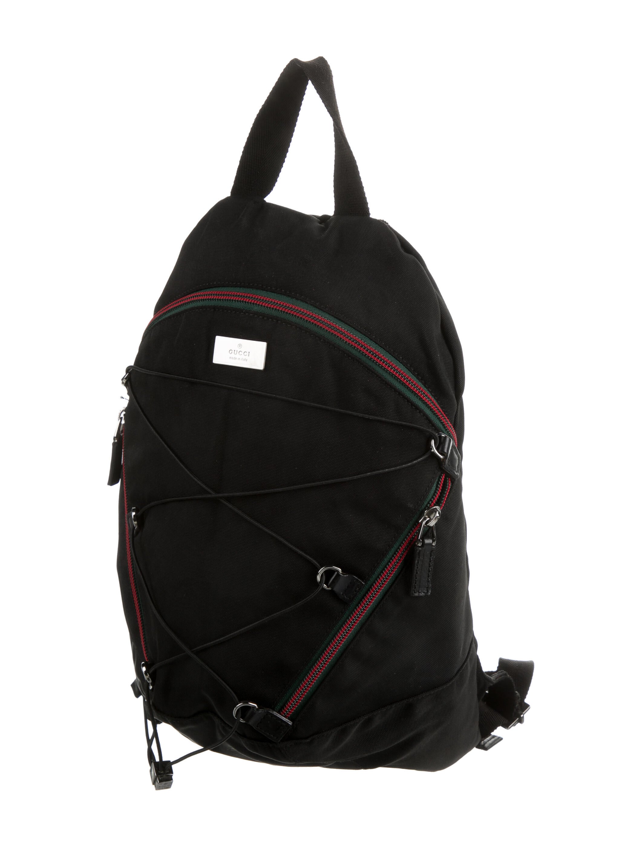 Gucci Trimmed Nylon Backpack Black Backpacks, Bags GUC1120924