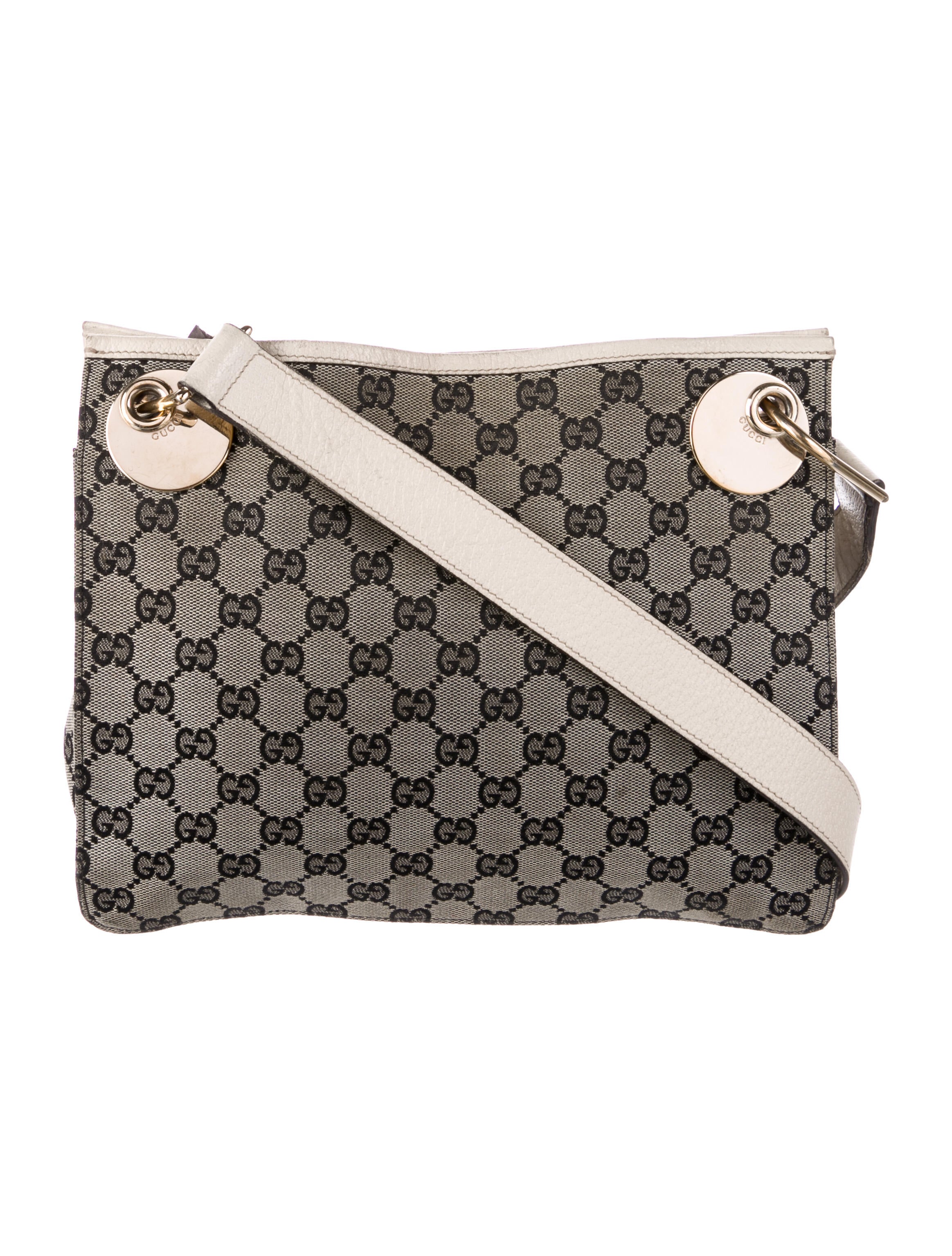Gucci GG Canvas Eclipse Messenger Bag Neutrals Crossbody Bags