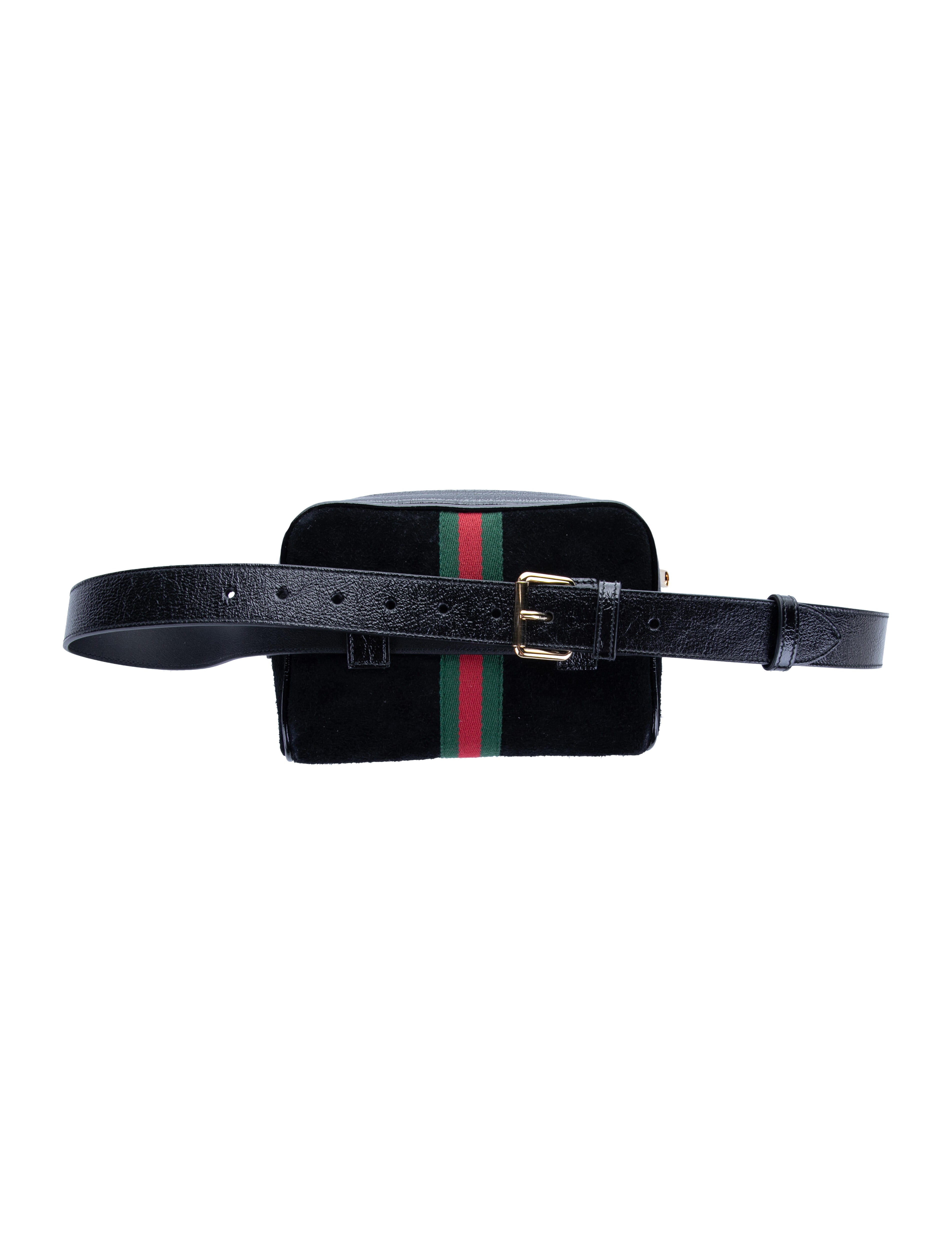 Gucci Suede Mini  Ophidia Waist Bag Black Waist Bags, Handbags