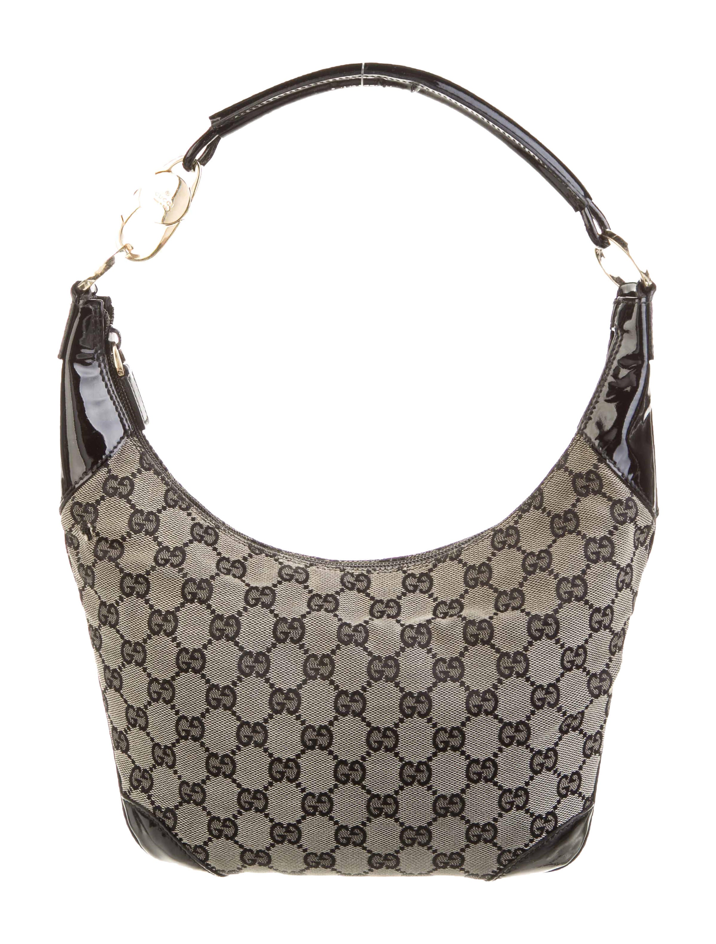 Gucci GG Supreme Large Linea Hobo Bag Brown Hobos, Handbags