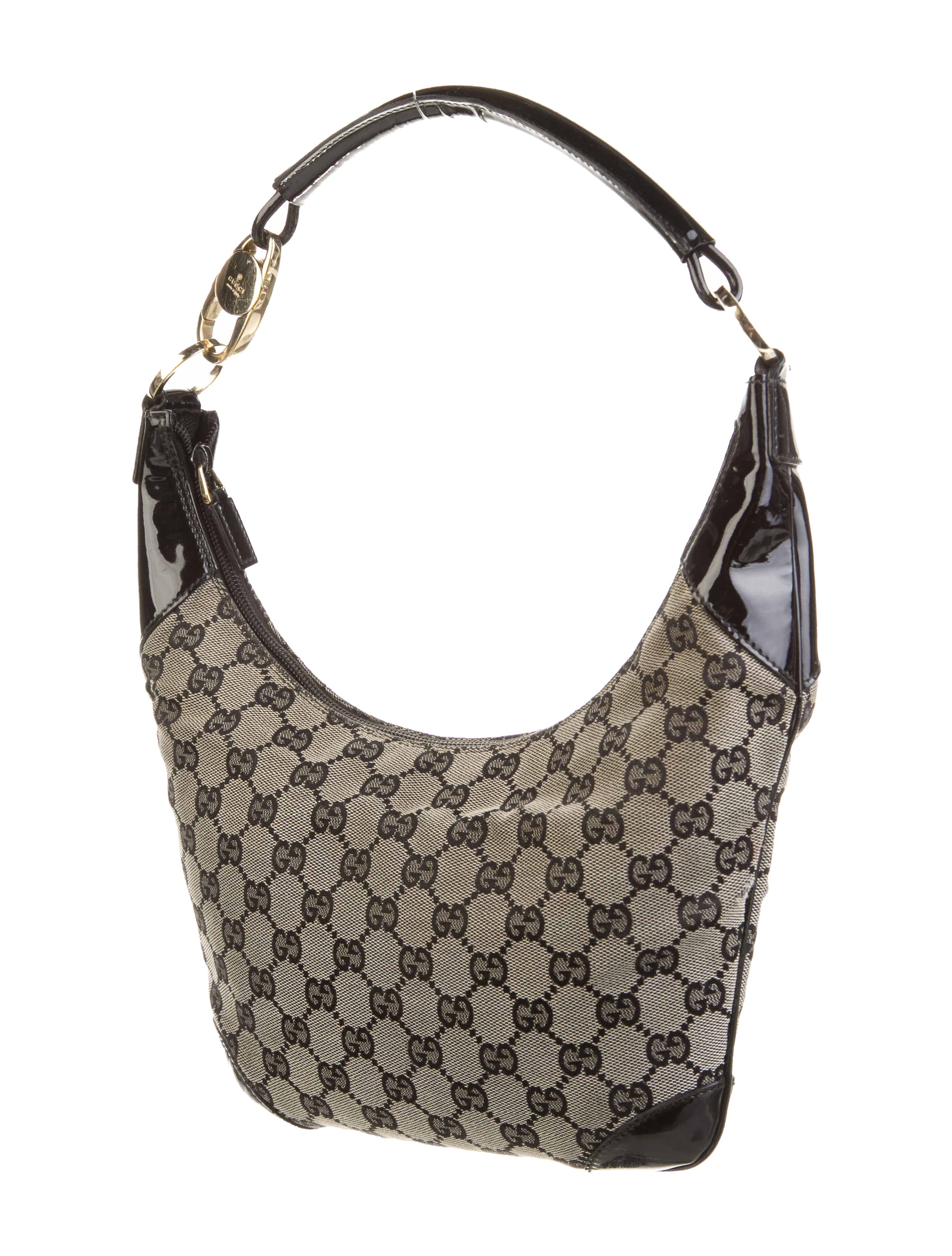 Gucci GG Supreme Large Linea Hobo Bag Brown Hobos, Handbags