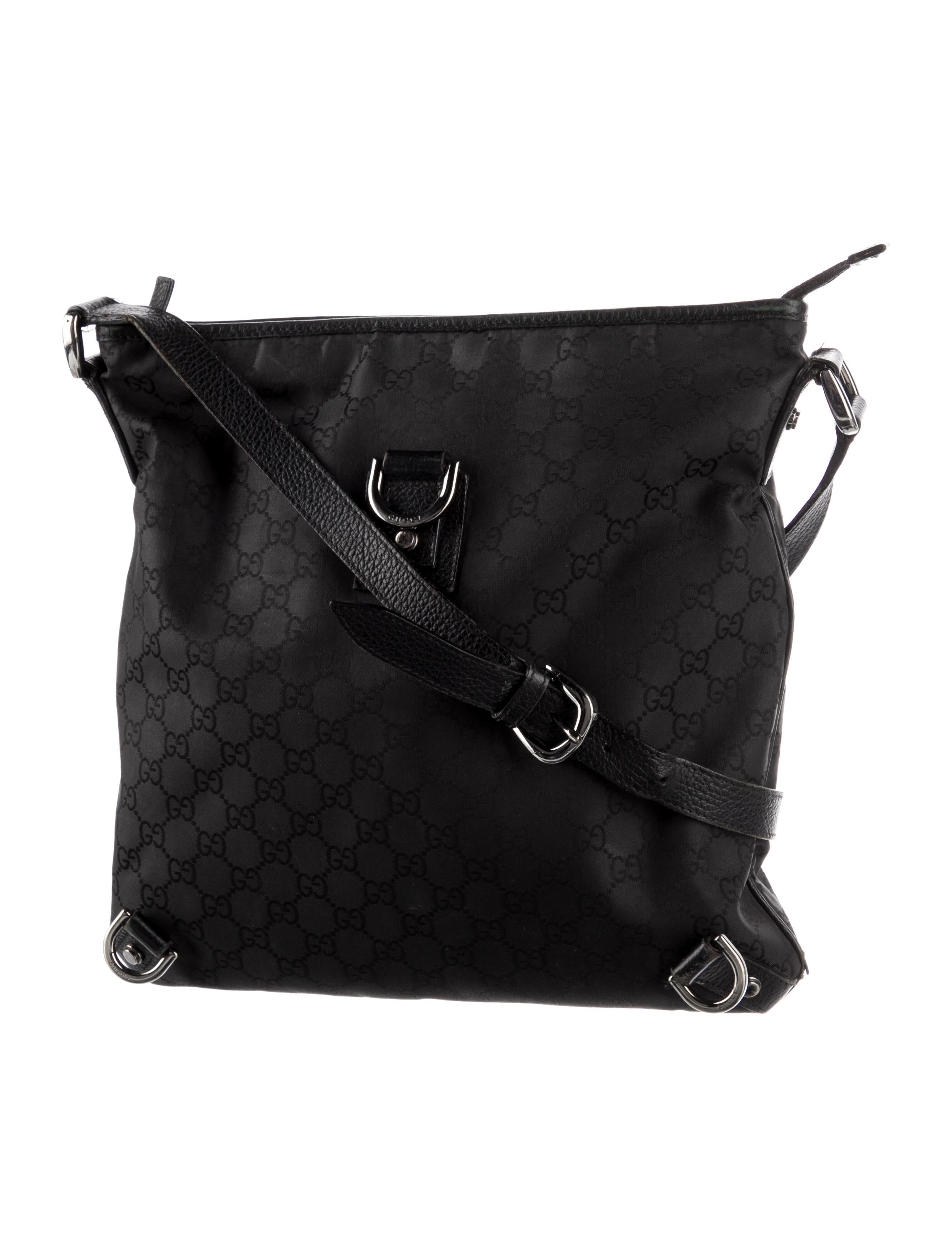 Gucci Monogram Abbey Messenger Bag Black Crossbody Bags, Handbags GUC1127088 The RealReal