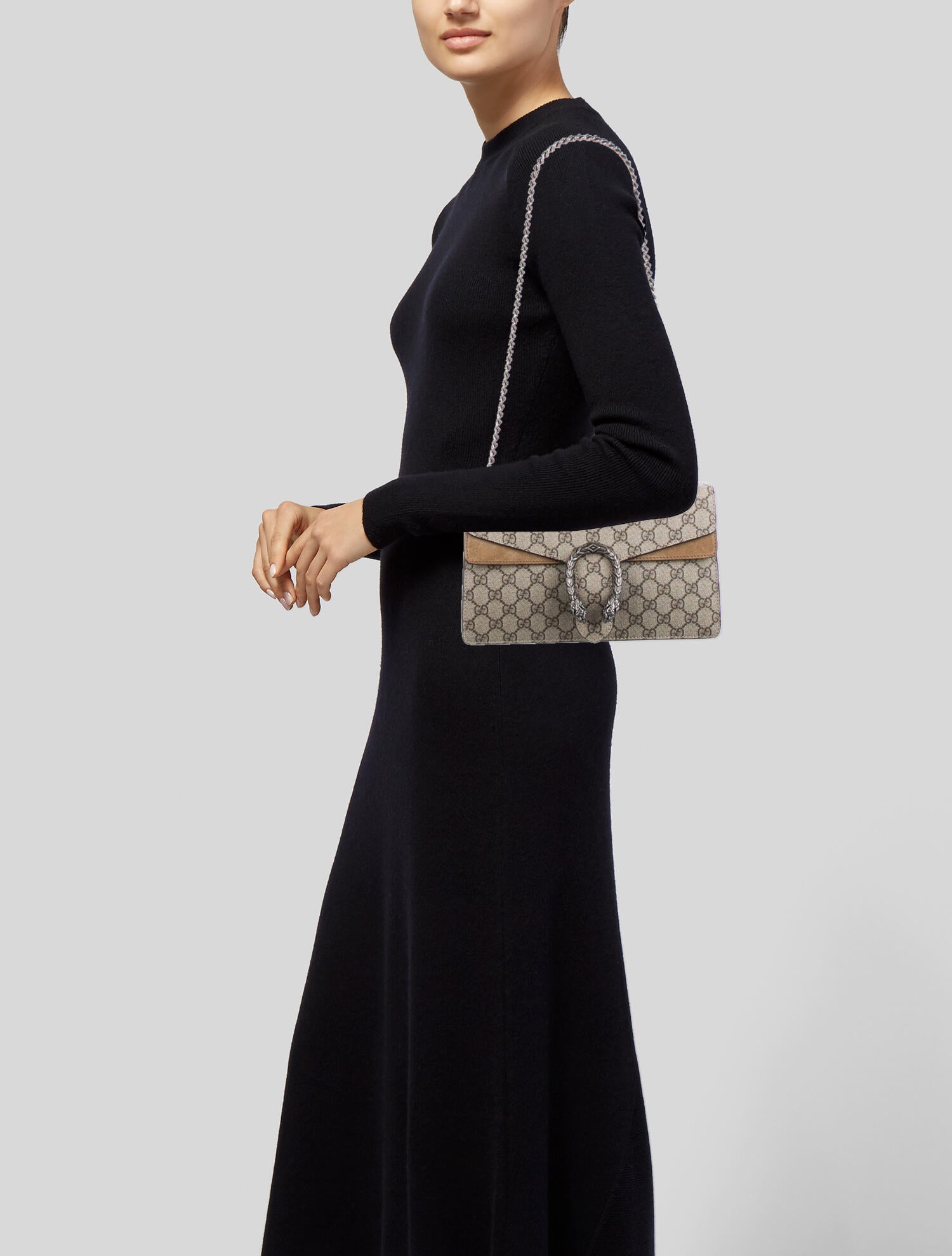 Gucci GG Supreme Dionysus Mini Bag Brown Shoulder Bags, Handbags