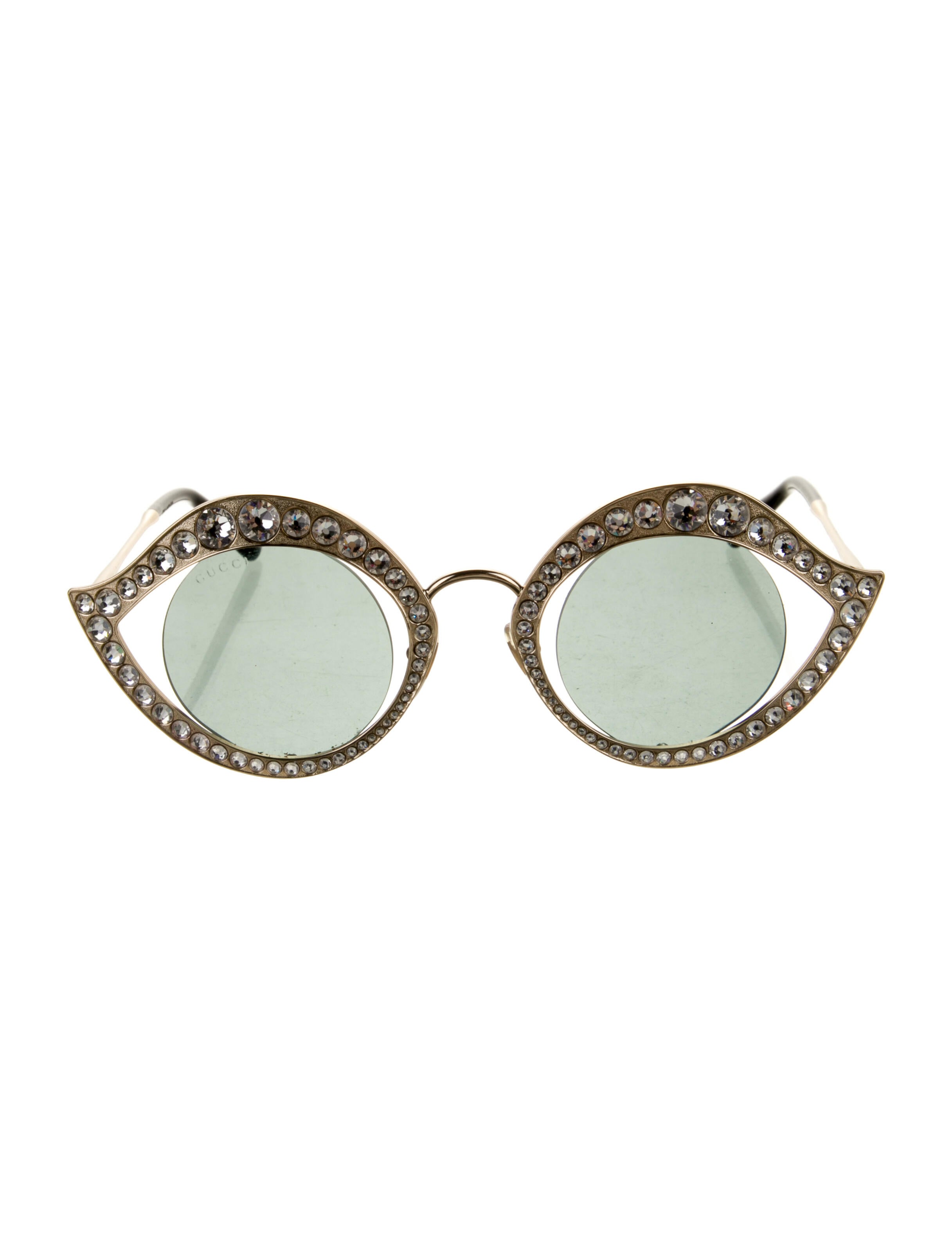 Gucci CatEye Mirrored Sunglasses Gold Sunglasses, Accessories
