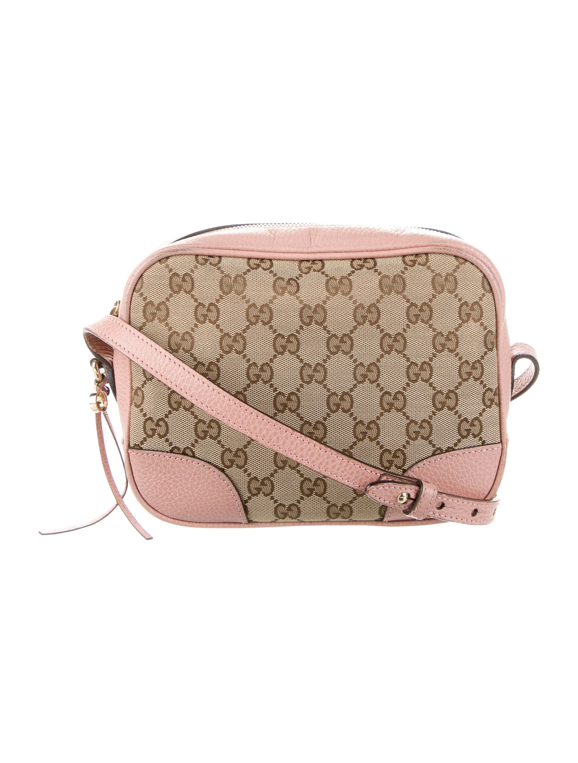 Gucci Vintage GG Canvas Eclipse Messenger Bag Neutrals Crossbody Bags