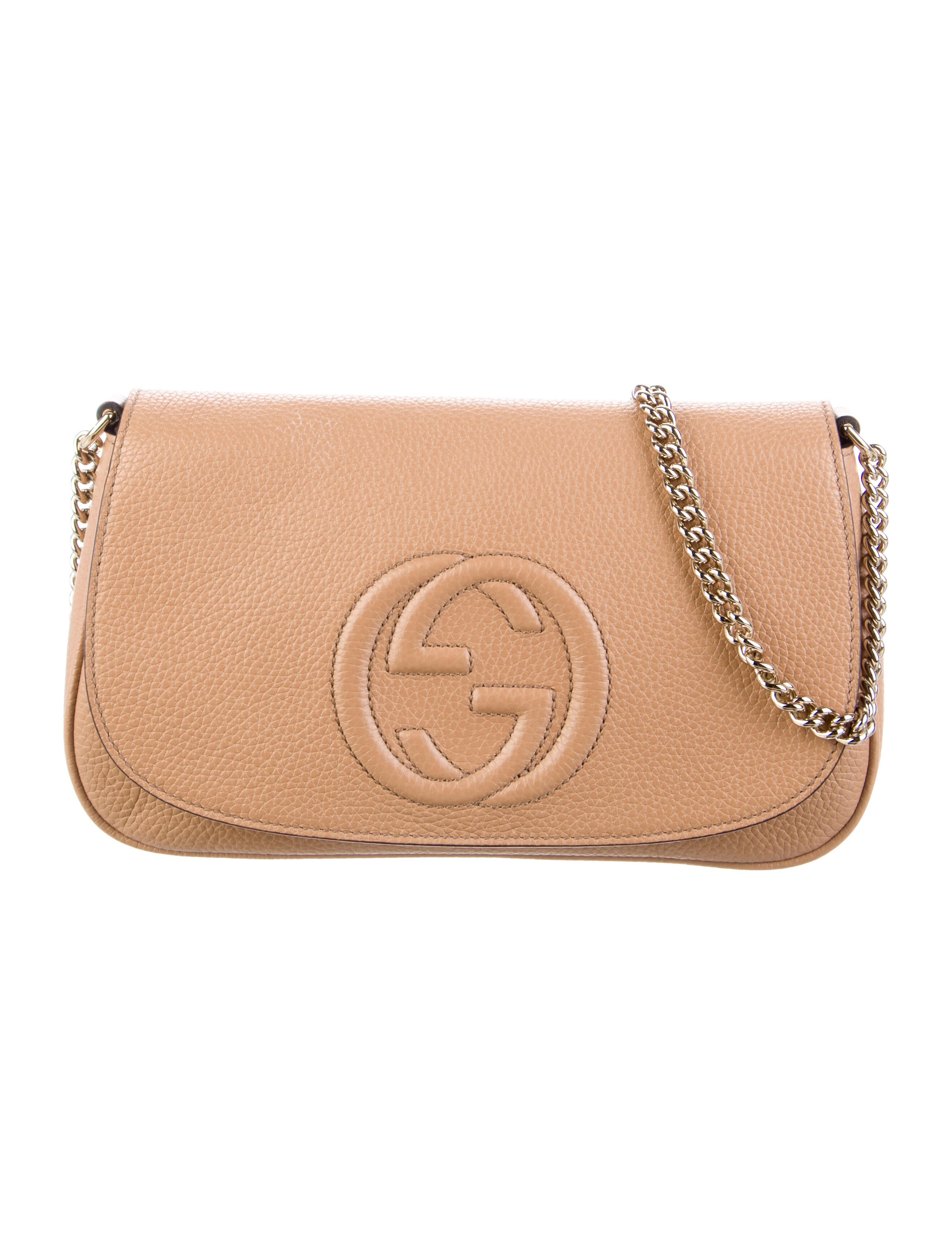 Gucci Mini Soho Chain Crossbody Bag Brown Crossbody Bags, Handbags