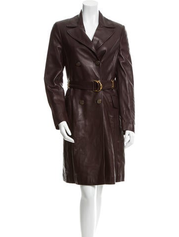 Gucci Leather Trench Coat w/ Tags