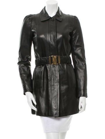 Gucci Belted Leather Jacket w/ Tags