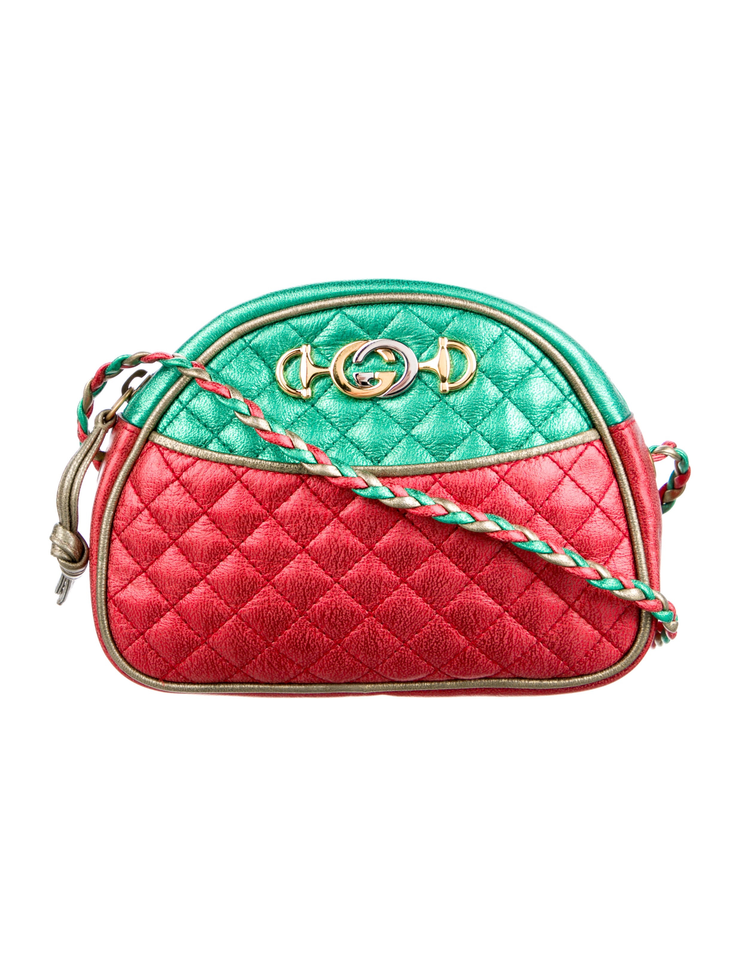 Gucci Mini Zumi Trapuntata Crossbody Bag Blue Crossbody Bags