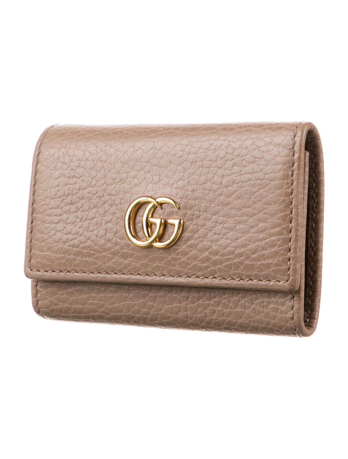 Gucci Leather Compact Wallet Neutrals Wallets, Accessories