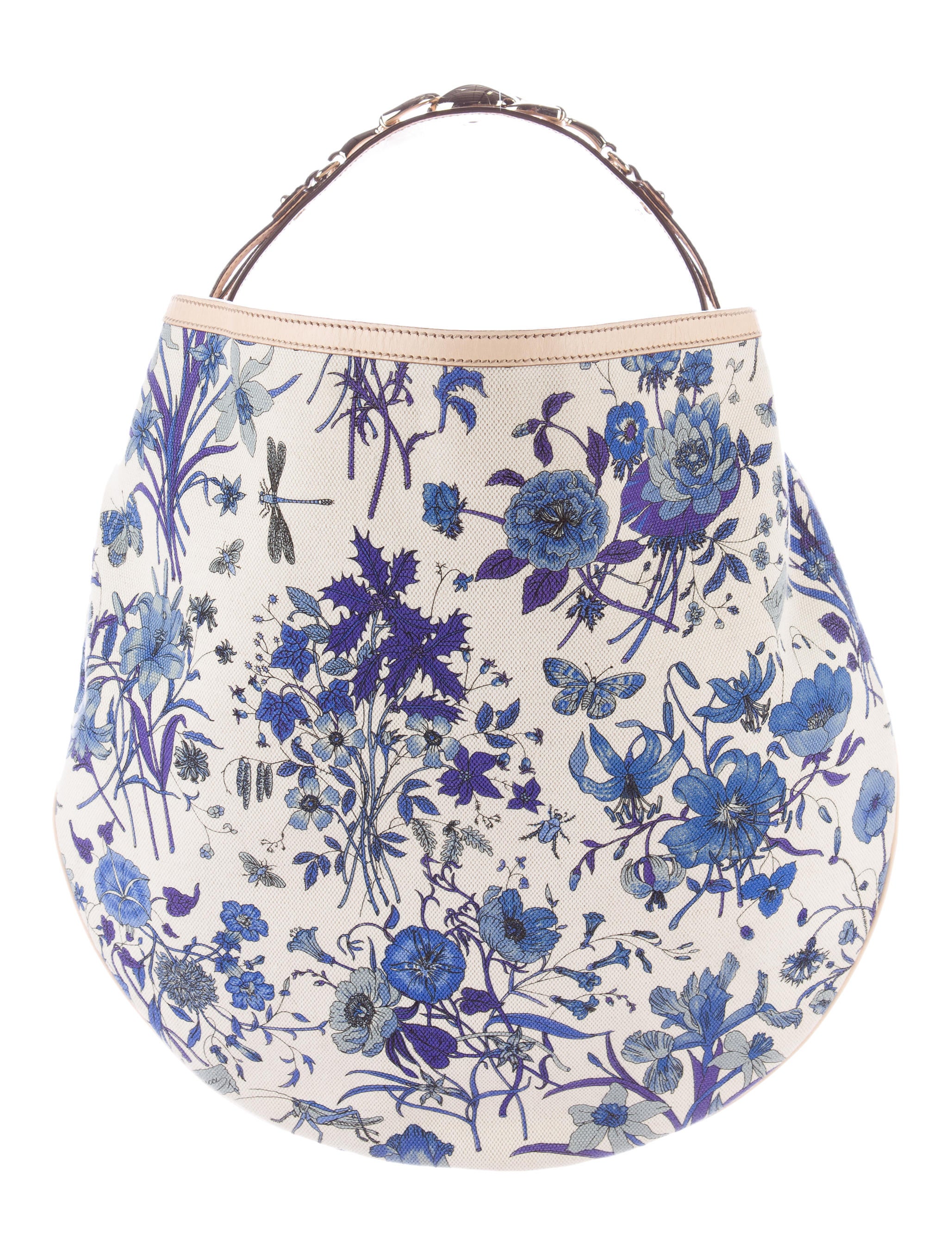 Gucci Flora Canvas Wave Hobo