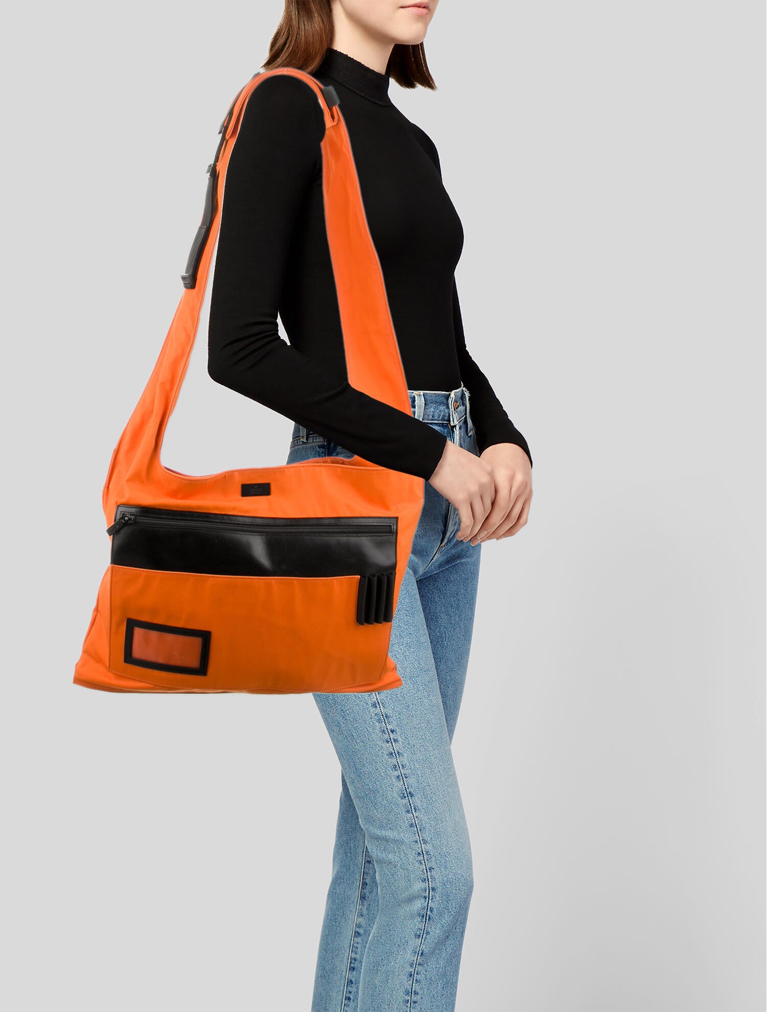 Gucci Vintage GG Canvas Eclipse Messenger Bag Neutrals Crossbody Bags