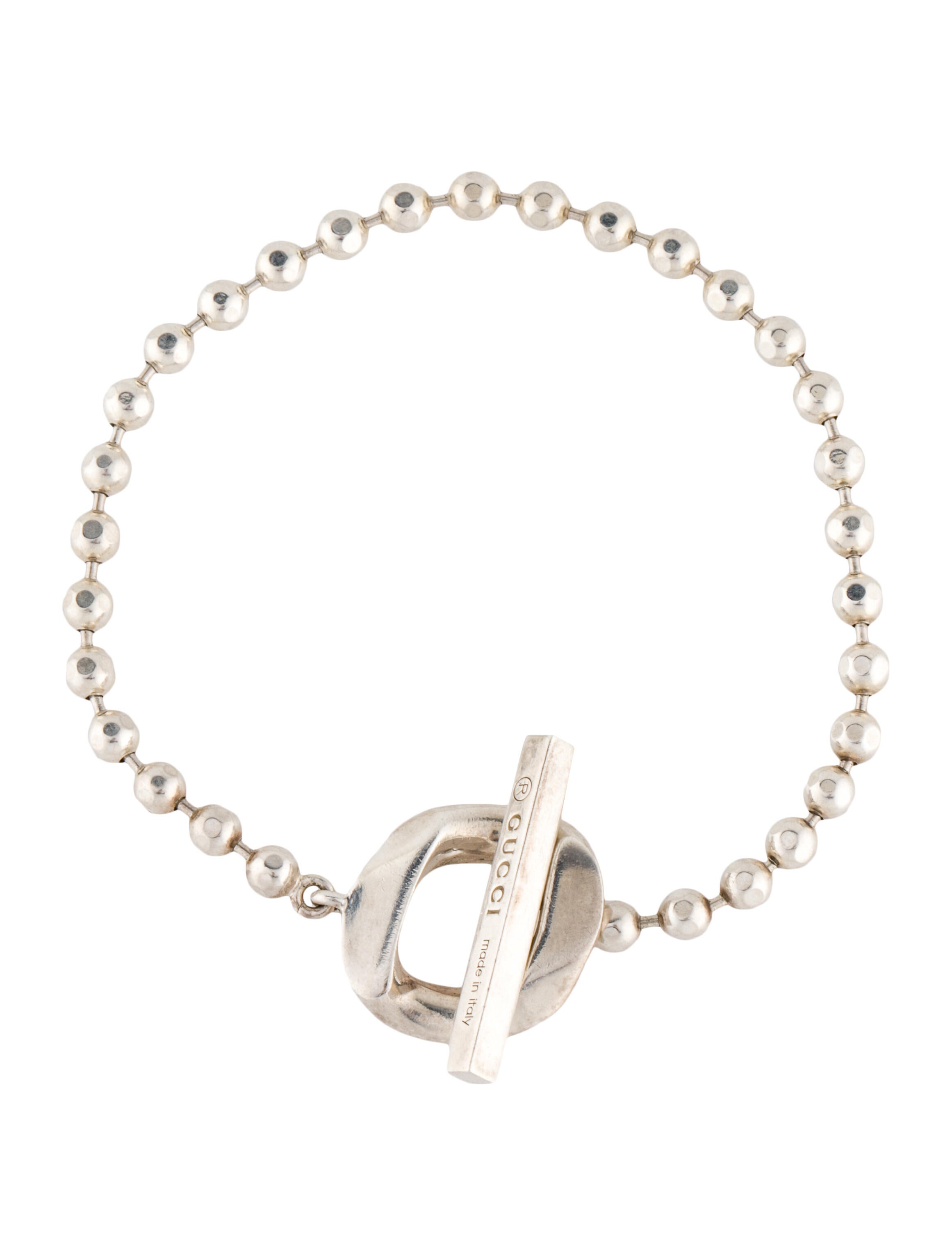 Gucci 18K Diamond Horsebit Link Bracelet 18K White Gold Link