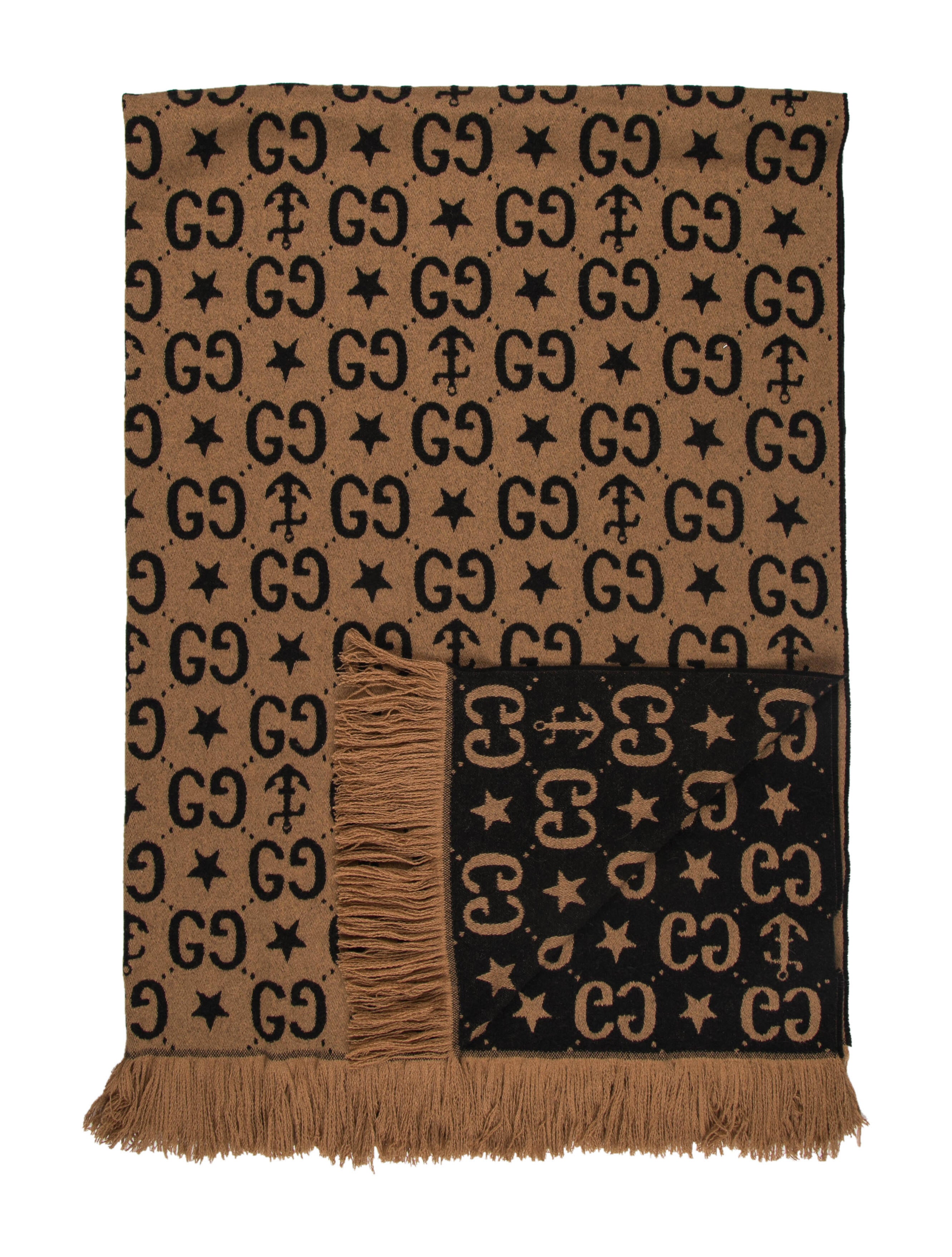 Gucci GG Pattern Throw Black Throws, Pillows & Throws GUC1005140