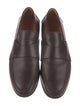 Gucci Web Accent Leather Loafers