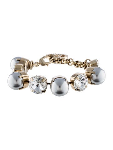 Gucci Crystal & Faux Pearl Bracelet