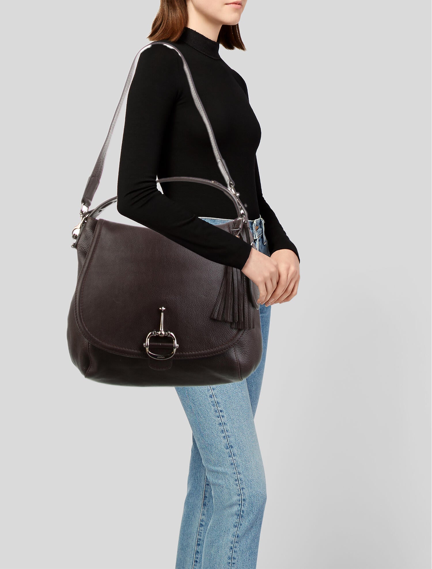 Gucci Large Techno Horsebit Shoulder Bag