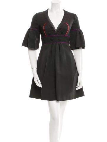 Gucci A-Line Silk Dress