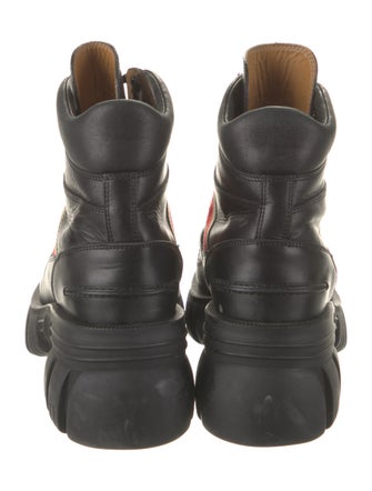 Gucci Quebec Web Accent Hiking Boots