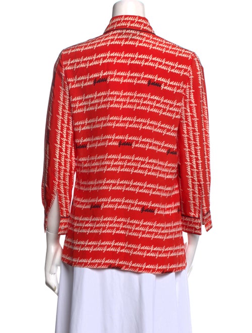 Gucci Silk Printed Button-Up Top