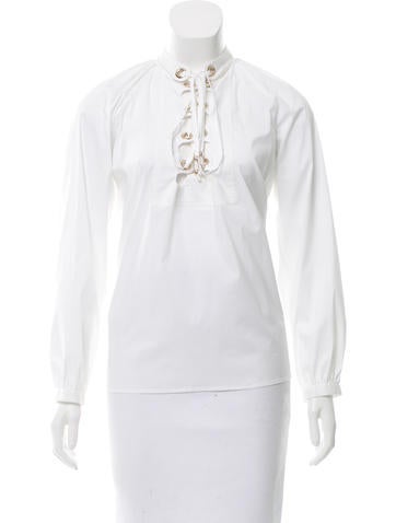 Gucci Oversize Lace-Up Top w/ Tags