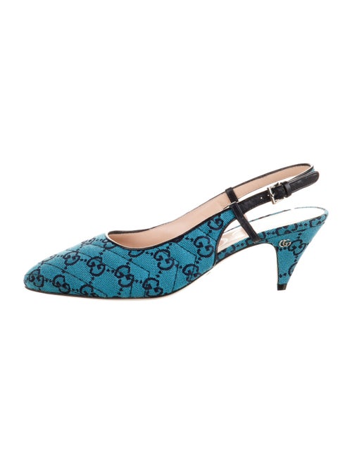 Gucci GG Canvas Canvas Slingback Pumps