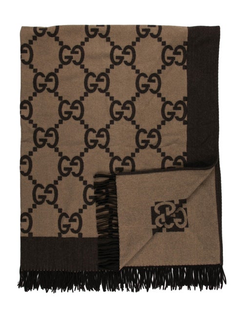 Gucci Wool-Blend GG Throw Blanket