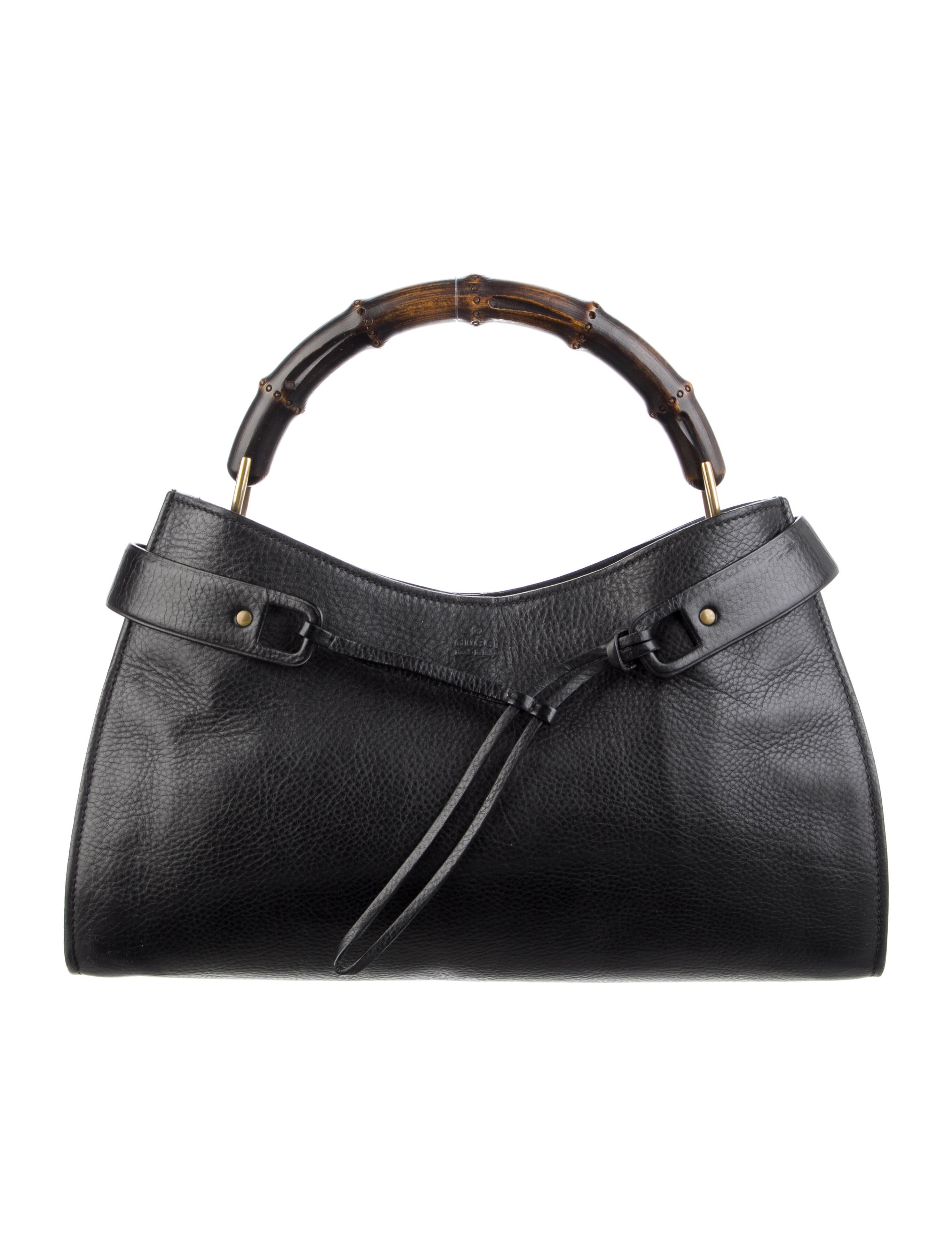Gucci Bamboo Handle Bag Black Handle Bags, Handbags GUC1185331