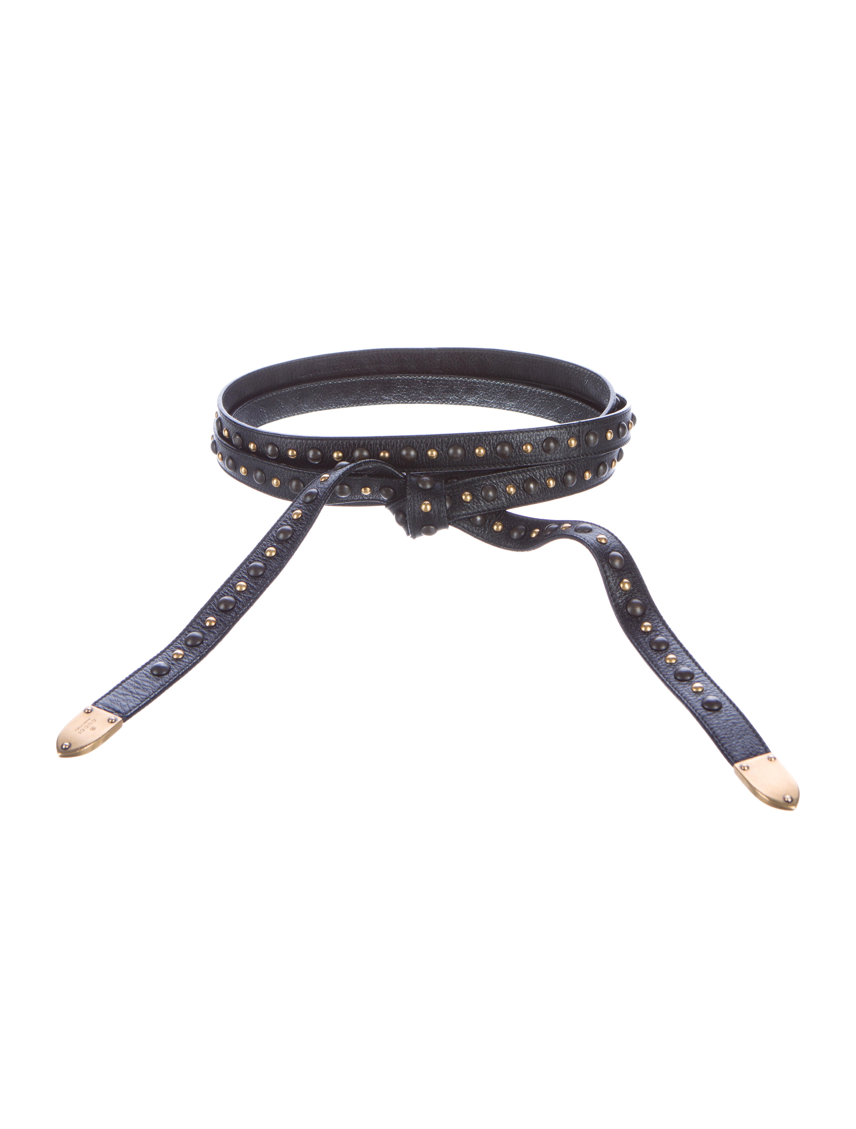 Gucci Studded Double Wrap Belt - Black Belts, Accessories
