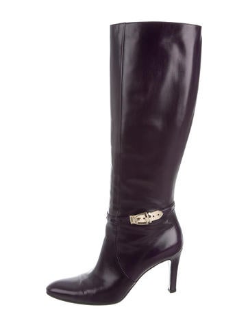 Gucci Leather Knee-High Boots