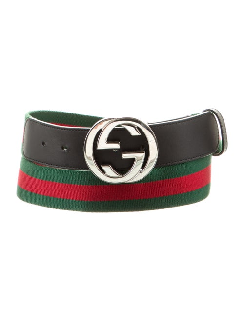 Gucci Web Accent Canvas Belt Kit