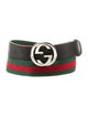 Gucci Web Accent Canvas Belt Kit
