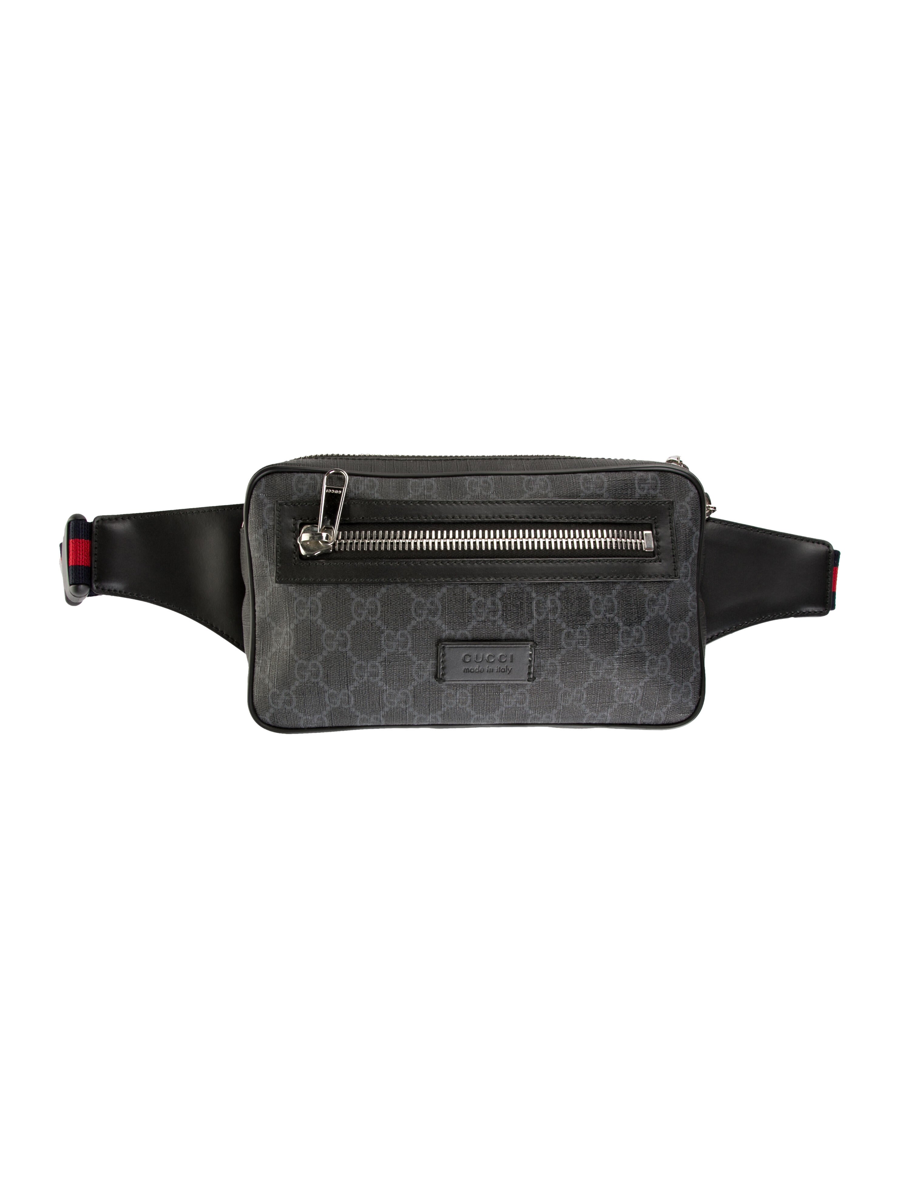 Gucci GG Supreme Soft Belt Bag Black Waist Bags, Bags GUC1200206