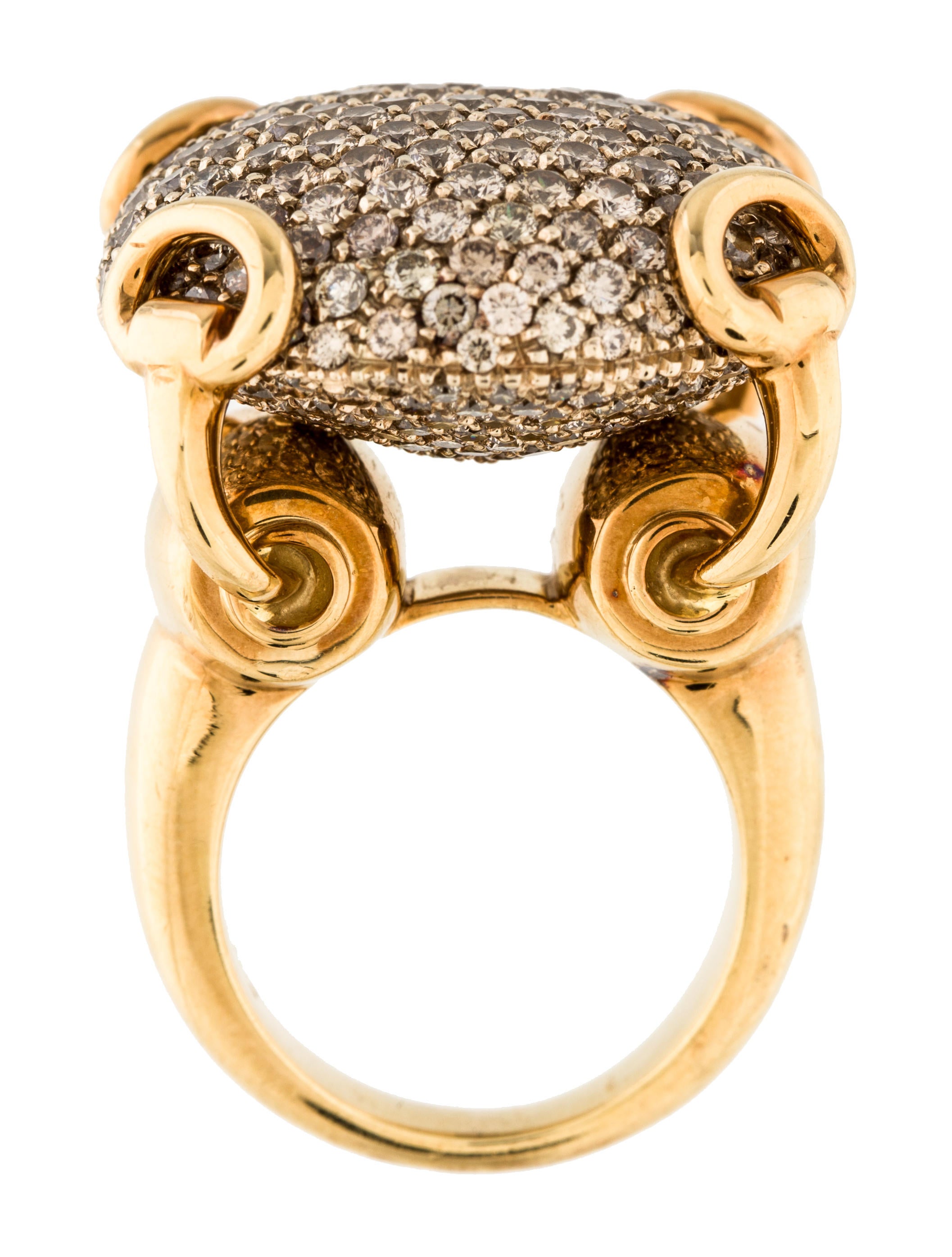 Gucci Large Diamond Horsebit Ring Rings GUC120035 The RealReal