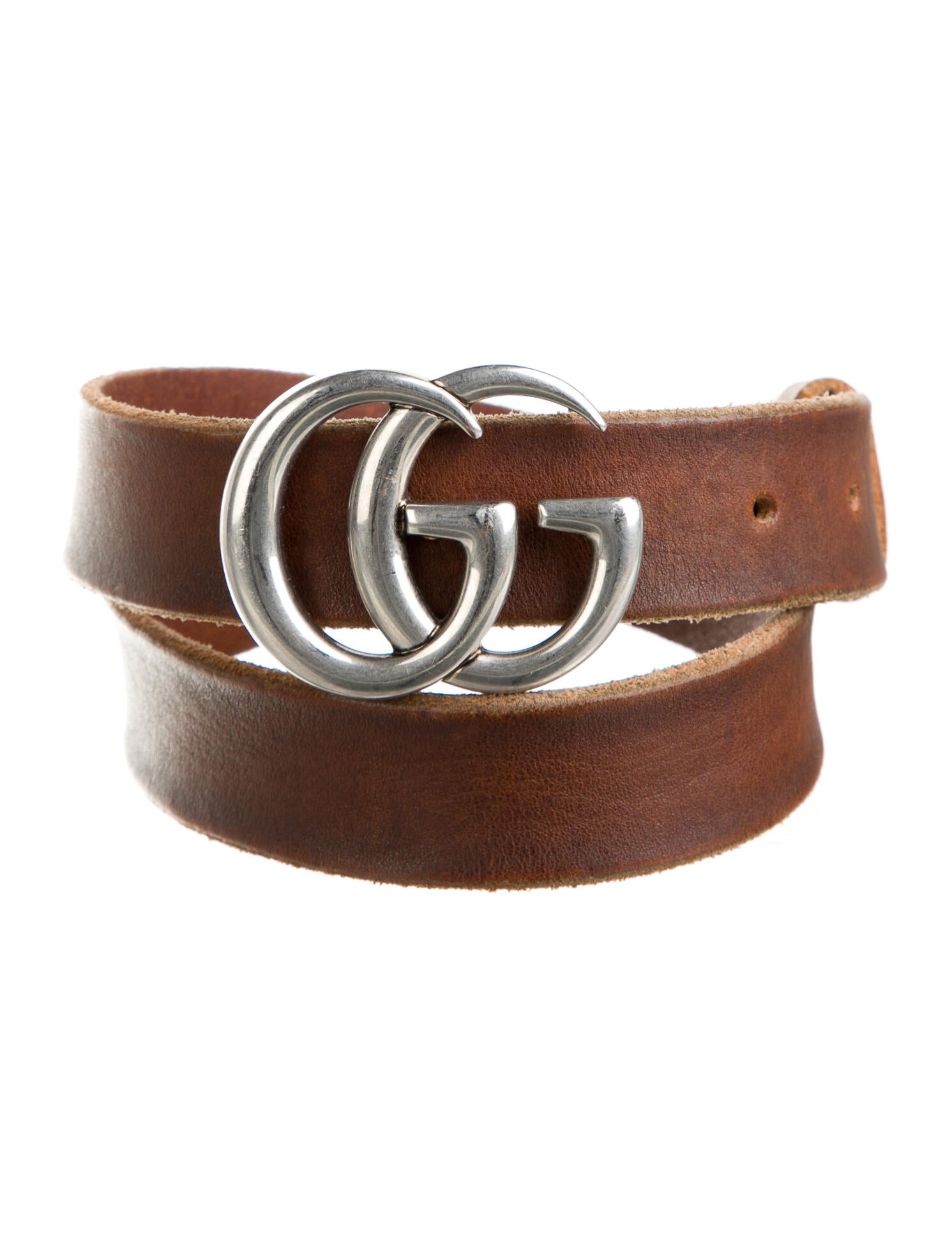 Gucci Skinny Leather Belt Brown Belts, Accessories GUC1202610 The