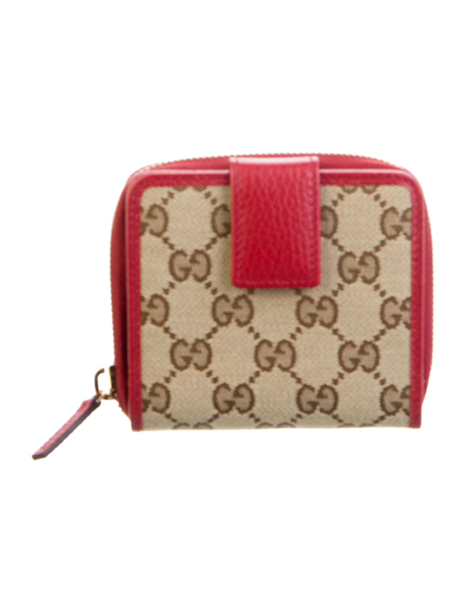 Gucci GG Canvas Compact Wallet Neutrals Wallets, Accessories