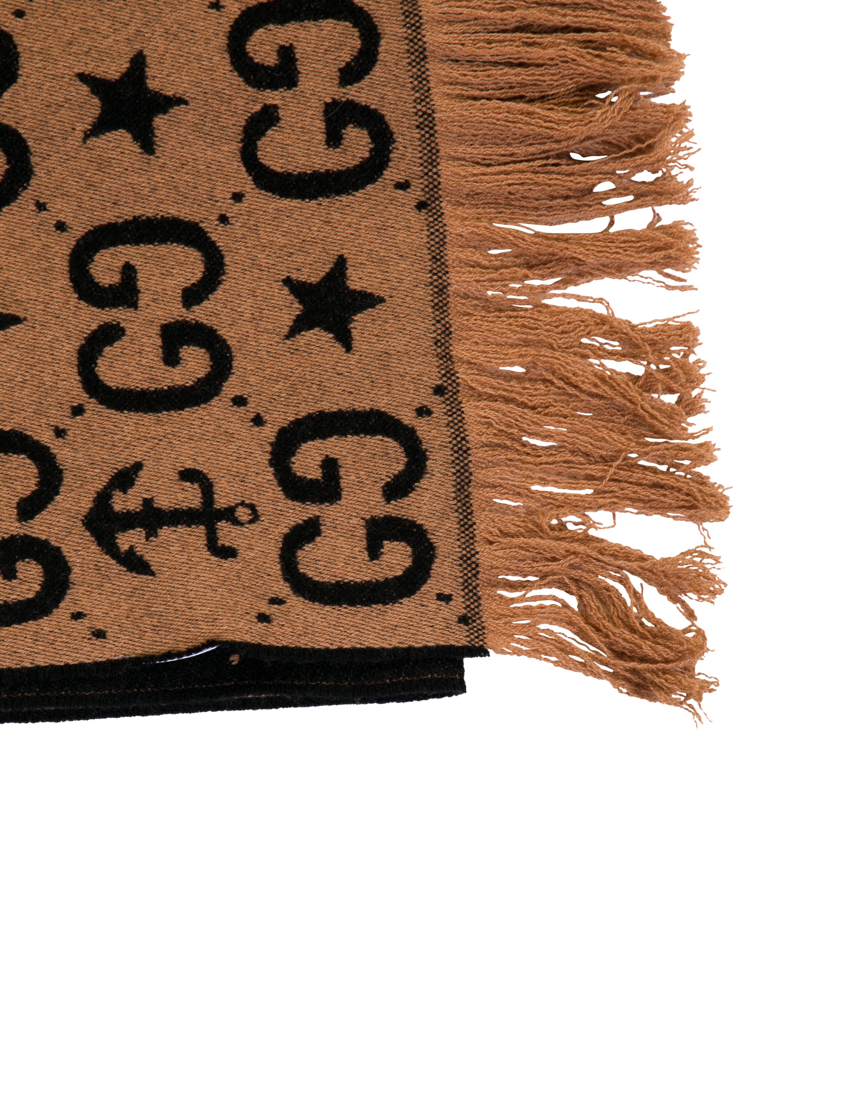 Gucci GG Stars and Anchors Plaid Throw Blanket Black Throws, Pillows & Throws GUC1206935