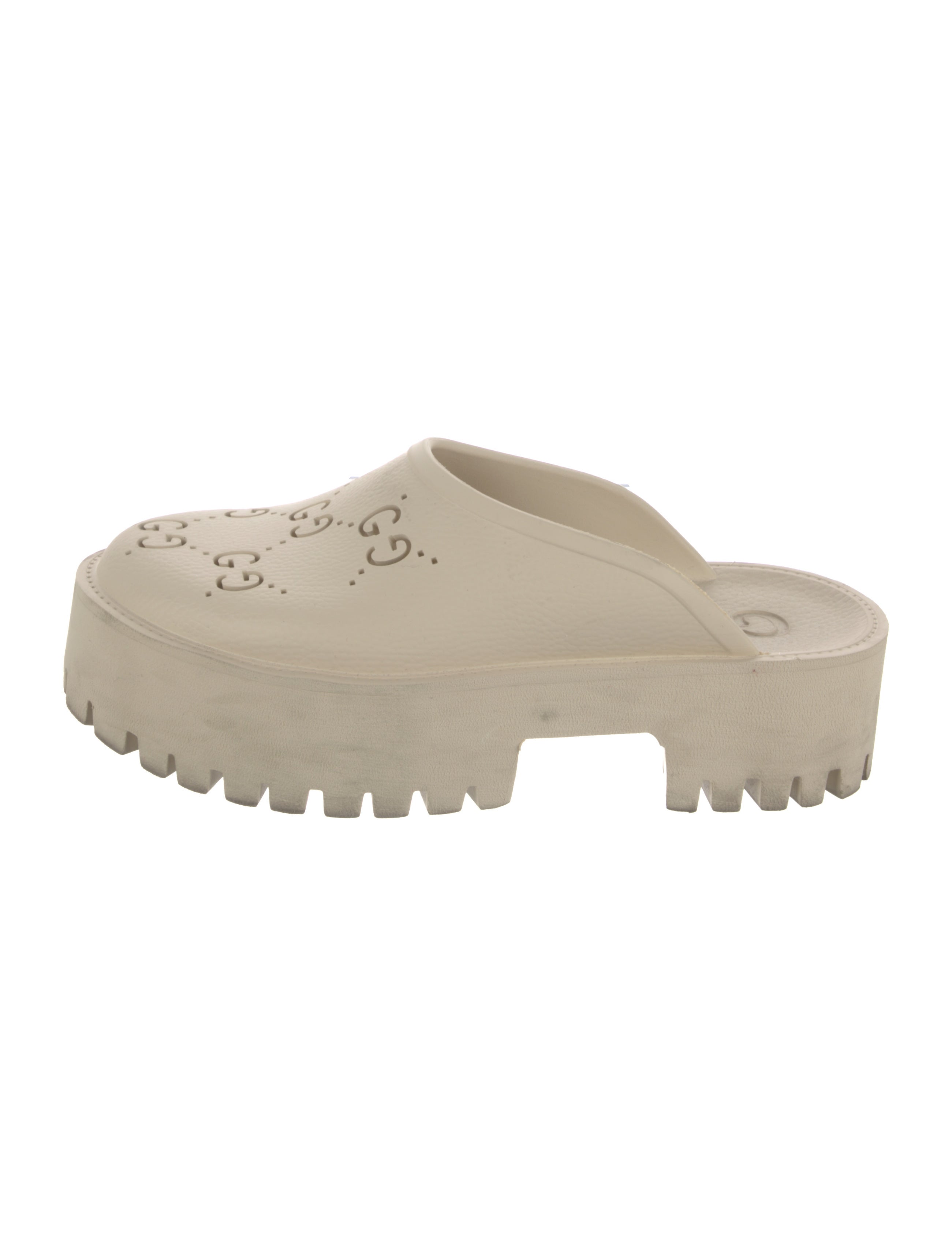 Gucci Clog Rubber Slides - Neutrals Sandals, Shoes
